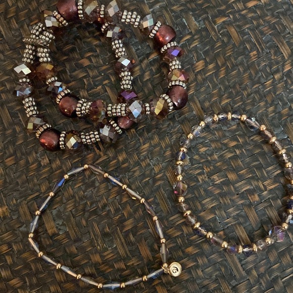 SET of THREE Stretch Bracelets - Picture 1 of 8